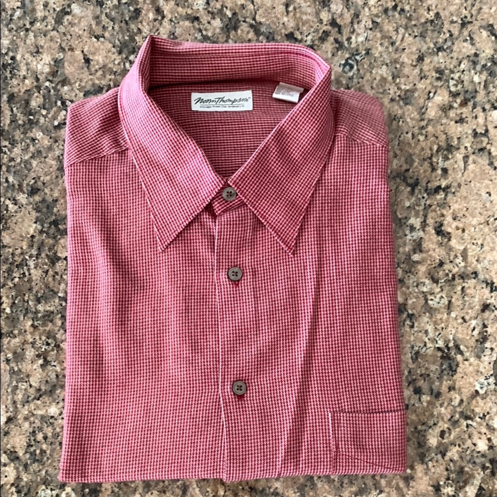Norm Thompson Red Casual Button Down Shirt